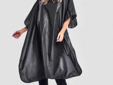 Cape - Nylon All Purpose Black Chemical Cape - 959S Snap Online Sale