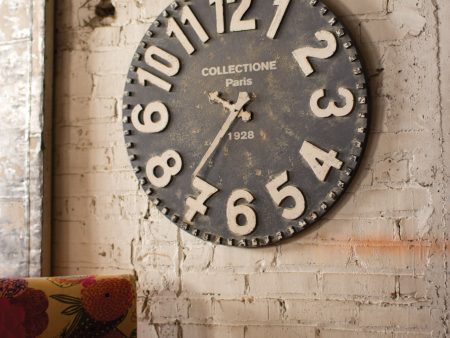 Black And White Wooden Wall Clock Online Sale