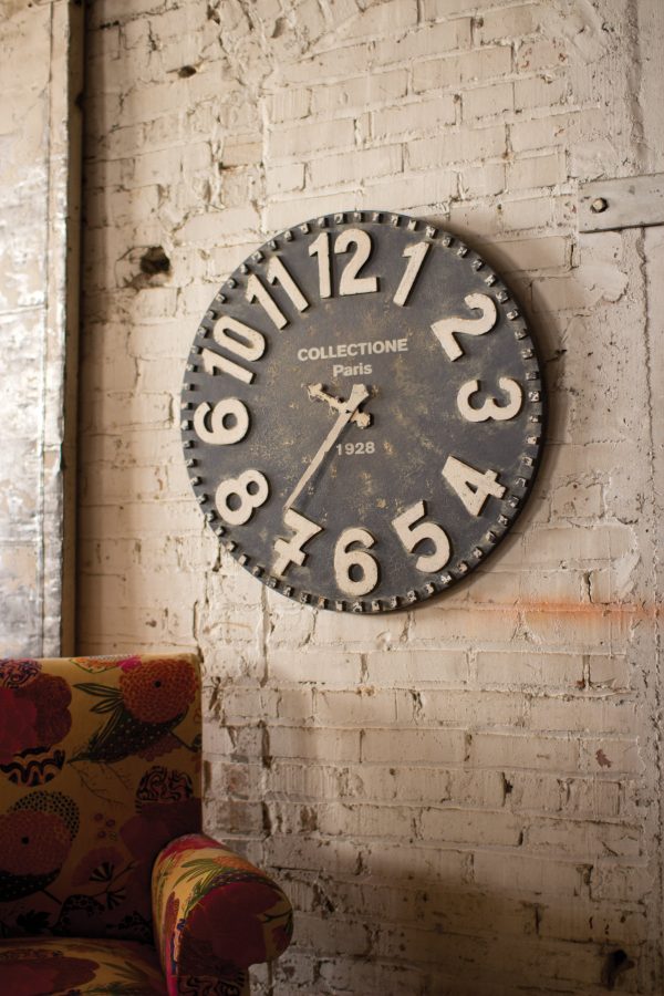 Black And White Wooden Wall Clock Online Sale