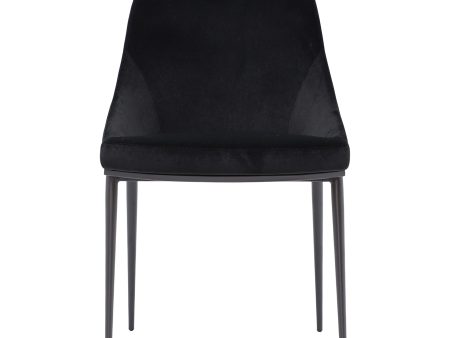 Sedona Dining Chair Shadowed Black Velvet-M2 Online now