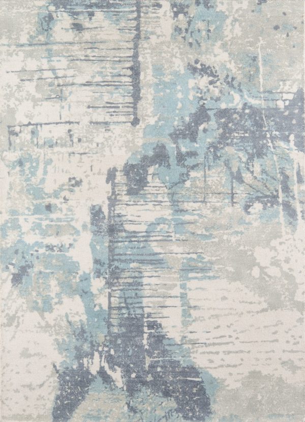 Casual Hand Tufted Blue Rug Hot on Sale