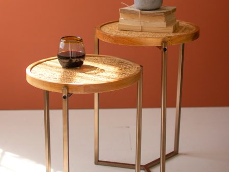 Set Of Two Nesting Round Top Tables Online