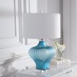 Marjorie Frosted Turquoise Table Lamp Online Sale