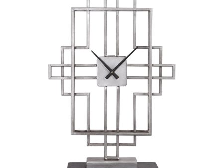 Vanini Silver Tabletop Clock Online Hot Sale