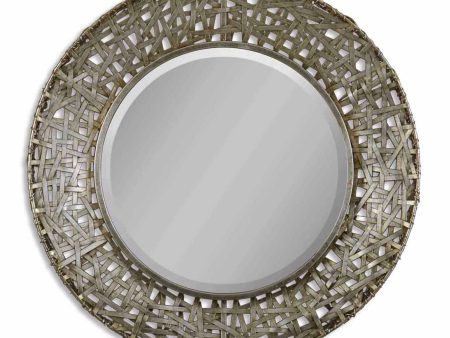 Alita Champagne Woven Metal Mirror Supply