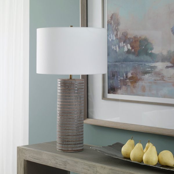 Monolith Gray Table Lamp For Discount