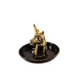 Ceramic 6  Unicorn Trinket Tray, Black Gold Cheap