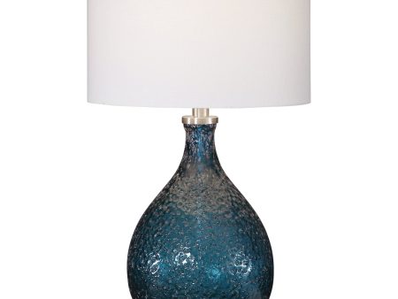 Eline Blue Glass Table Lamp For Cheap