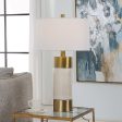 Adelia Ivory & Brass Table Lamp Online Hot Sale