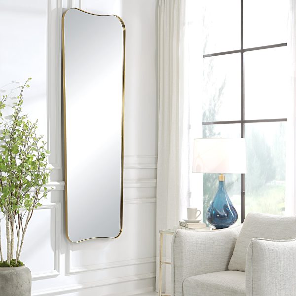 Belvoir Large Antique Brass Mirror on Sale