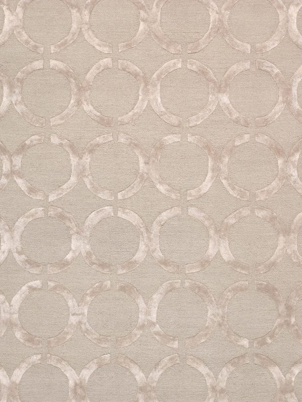 Edgy Collection Hand-Tufted Silk & Wool Beige Area Rug- 8  6  X 11  6  Online now