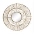 31  Rattan Mirror Wall Decor, Natural Hot on Sale