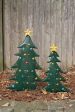 Set Of Two Hand-Hammered Metal Christmas Tree Yard Stakes Online now