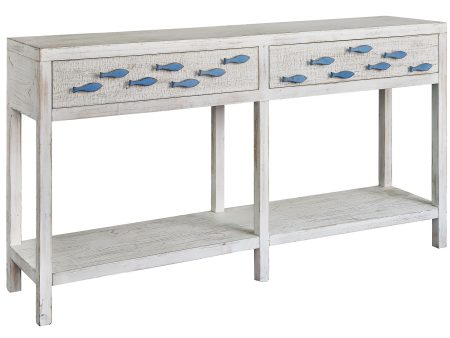 2 Drawer Aqua Fish Console Cheap