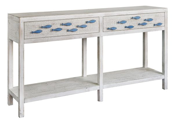 2 Drawer Aqua Fish Console Cheap