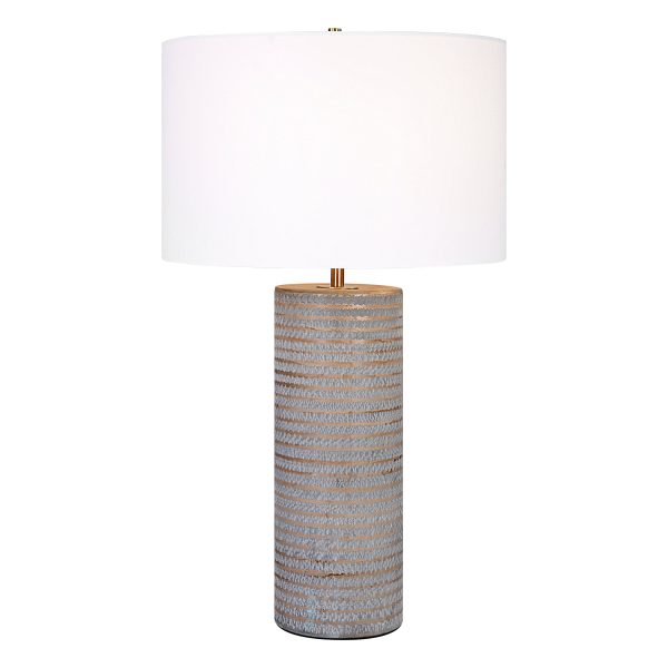 Monolith Gray Table Lamp For Discount