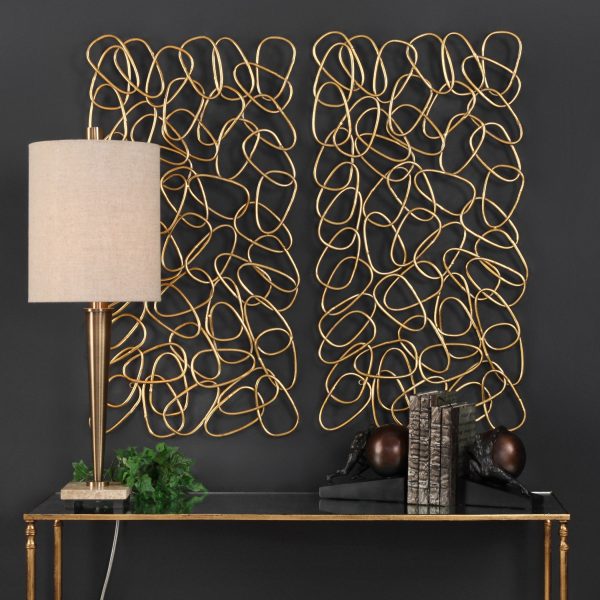 In The Loop Gold Wall Art S 2 Fashion