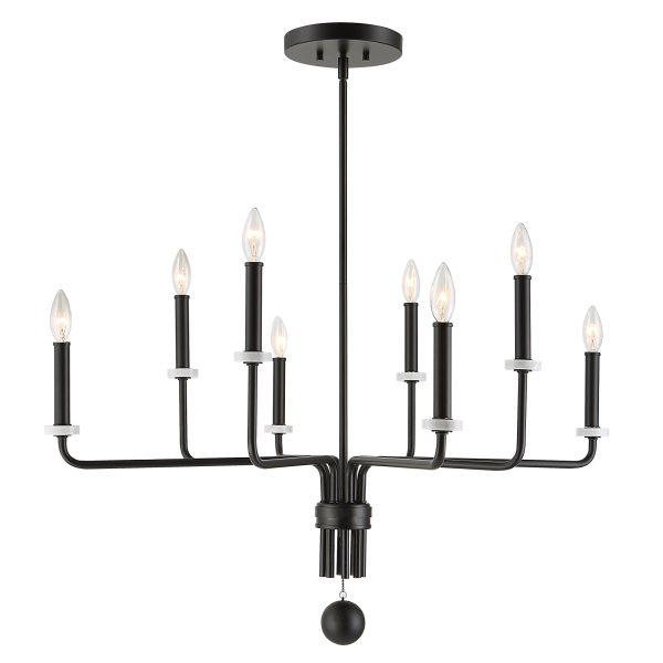 Ebony Elegance 8 Light Chandelier on Sale