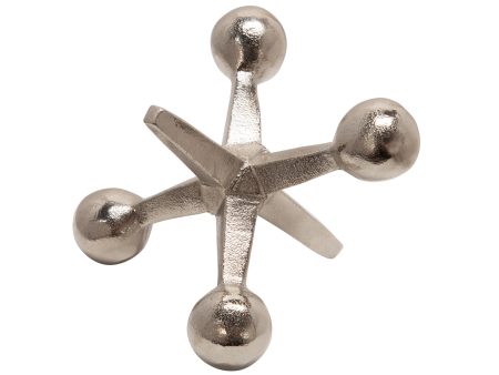 Silver Metal Jacks Decor, 5  Online Sale