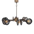 Gavia 6 Light Dark Brass Chandelier For Discount