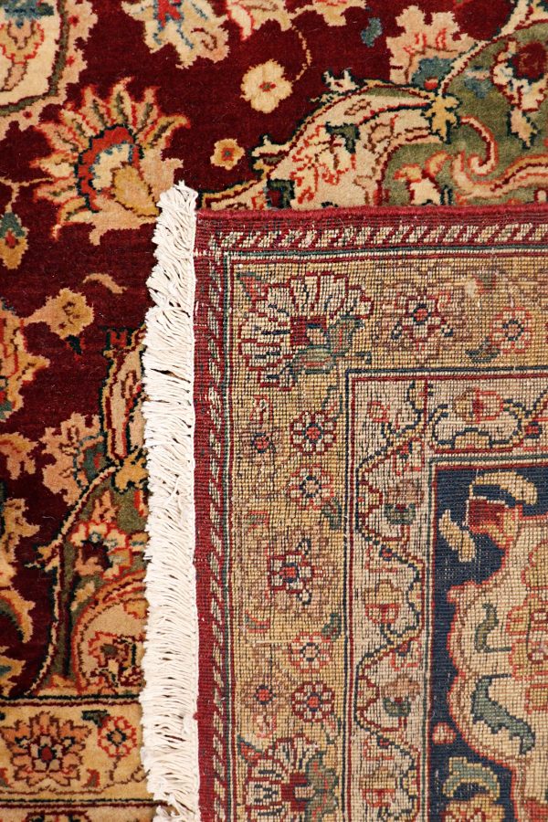 Agra Collection Hand-Knotted Lamb s Wool Area Rug-11  2  X 18  4  , Red Sale