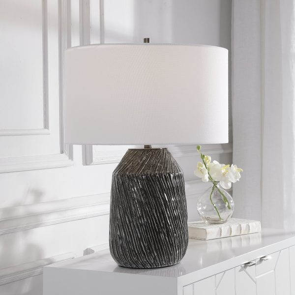 Malaya Graphic Black Table Lamp Sale