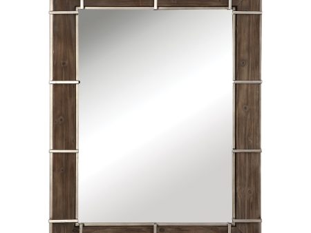 Wade Wooden Industrial Mirror For Discount