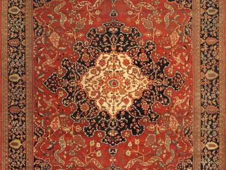 Antique Ferehan Collection Lamb s Wool Area Rug-10 11  X 14  9  , Rust on Sale