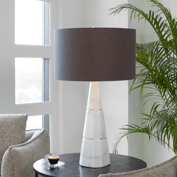 Citadel White Marble Table Lamp on Sale