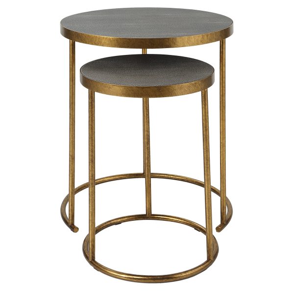 Aragon Brass Nesting Tables, S 2 Cheap