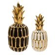 White Gold Ceramic Pineapple 9.75  Online Sale