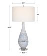 Clariot Ribbed Blue Table Lamp on Sale