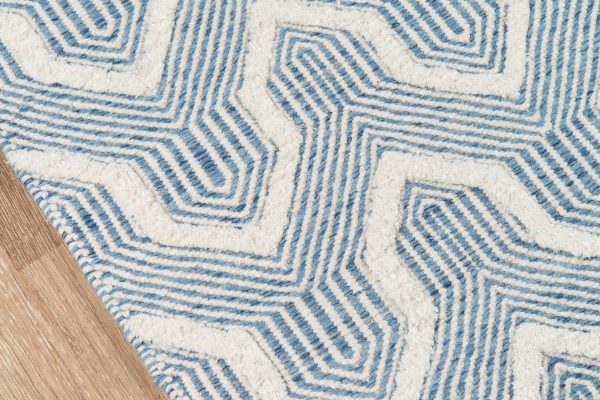 Hand Woven Prince Blue Area Rug Online now