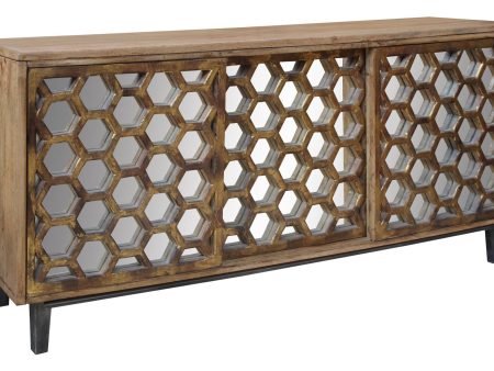 Cabinet With Honeycomb Mirror Discount