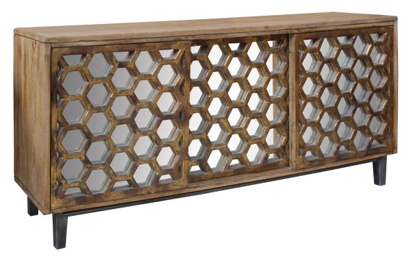 Cabinet With Honeycomb Mirror Discount