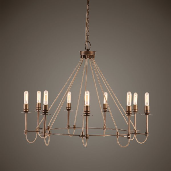 Lyndhurst Industrial 9 Light Chandelier Online