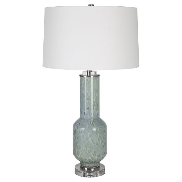 Imperia Aqua Gray Table Lamp Supply