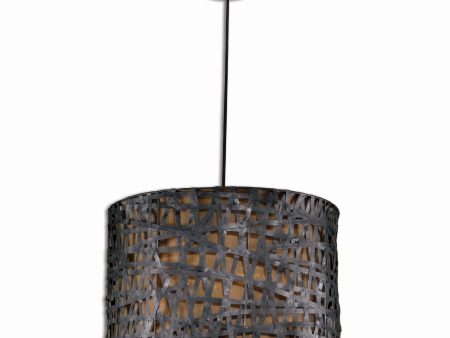 Alita Aged Black Drum Pendant Supply