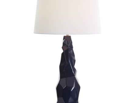 Kavos Geometric Blue Table Lamp For Discount