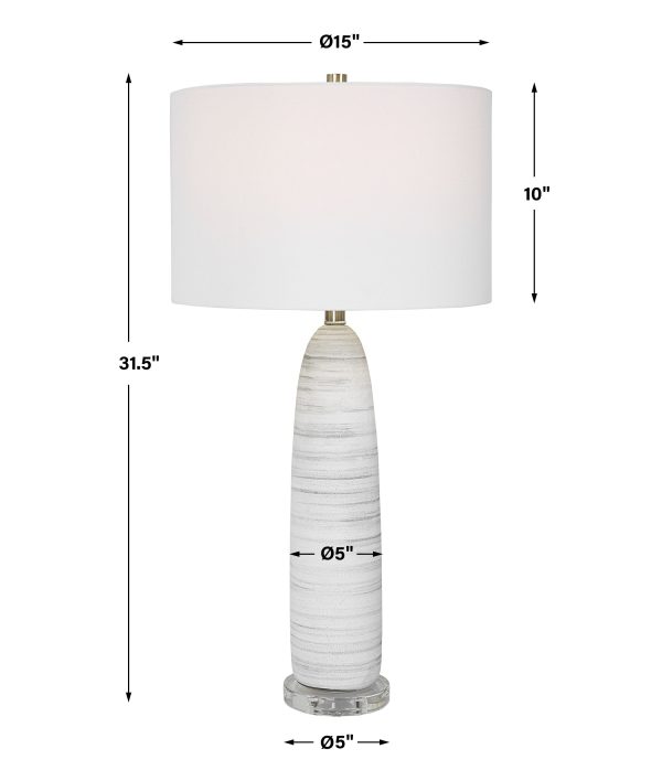 Levadia Matte White Table Lamp For Sale