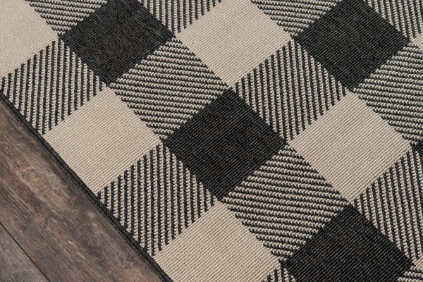 Modern Machine Made Black Rug Sale