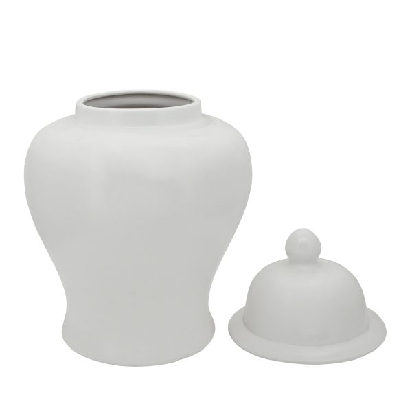 28 H Temple Jar, Matte White Online