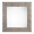 Cressida Distressed Silver Square Mirror For Sale