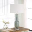 Imperia Aqua Gray Table Lamp Supply