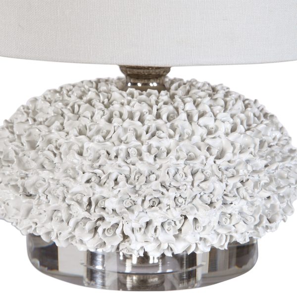 Dellen White Floral Buffet Lamp Discount