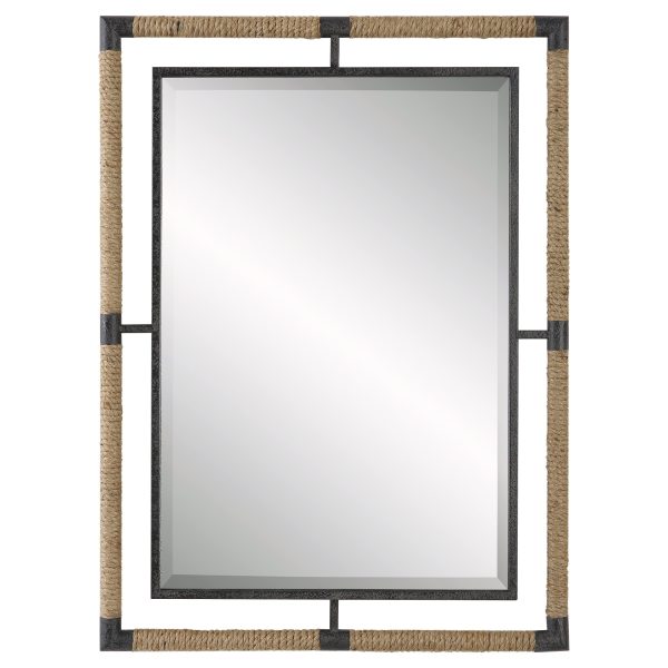 Melville Iron & Rope Mirror For Cheap