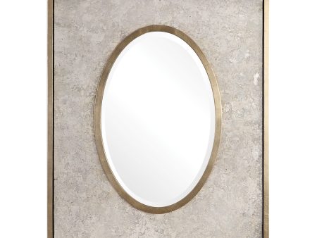 Gabbriel Aged Oval Mirror For Cheap