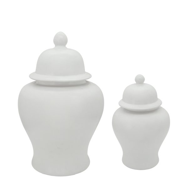 28 H Temple Jar, Matte White Online