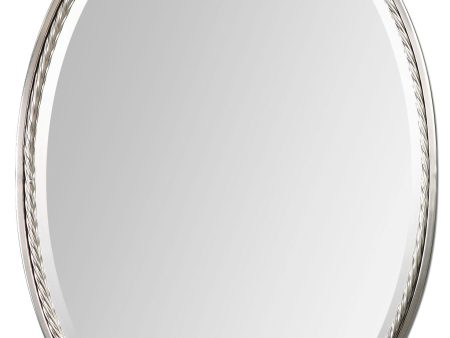 Casalina Nickel Oval Mirror Online Hot Sale