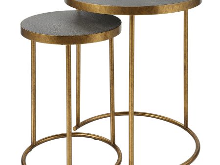 Aragon Brass Nesting Tables, S 2 Cheap